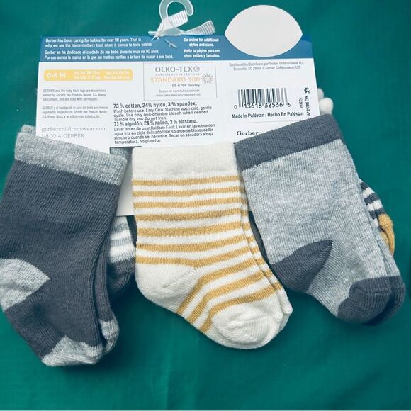 NWT- 6 pack socks size 0-6m - Picture 2 of 2